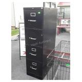 Hon black 4 Drawer letter size File Cabinet, used
