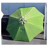 Outdoor 8ft Green fabric Umbrella, used yet still