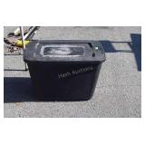18 gallon black Storage tote with lid