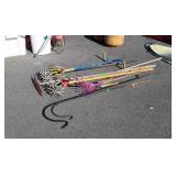 Long handled tools lot, Garden weasels, 2 plant