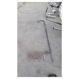 Two Wrought Iron Shepherds Plat Crooks, ground