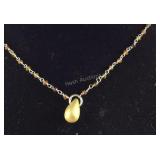 Sterling silver and amethyst necklace 16in