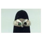 Sterling silver owl ring size 3.5
