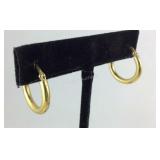 Gold over Sterling silver hoop earrings