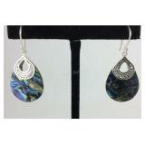 Sterling silver abalone earrings