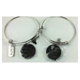 Two faith charm bracelets stainless steel