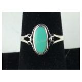 Size 9 Sterling silver ring with stone