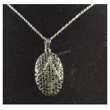 Natural Thai black spinel Austrian crystal Libra