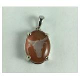 Sterling silver Taurus Brazilian crystal quartz