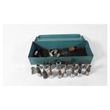 Tools, Snap-on sockets with bits in metal case