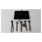 Tools, small metal box including two Snap-on