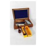 Pipes, cleaners and B&W tobacco coupons in carved