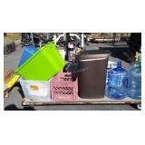 Skid of silverware and stemware storage covers,