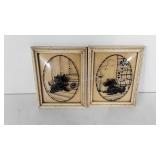 Two Scottish terrier themed convex silhouettes,