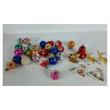 Vintage mini glass Christmas ornaments, some