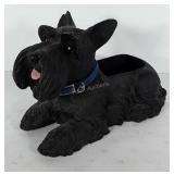 Scottish terrier planter, 12", one ear has chip