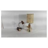 Two mid-century lamps, Tensor desk lamp, and