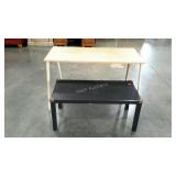 Two tables, a lightweight natural unfinished wood