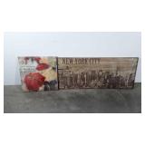 Stretched canvas wall art prints, includes New