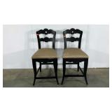 Pair of tall chairs, 24" to seat