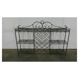 Metal wine stand, space for 20 bottles, glasses