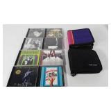 Music CDs, includes eight in cases and two case