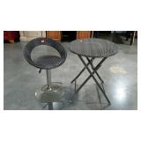 All weather wicker rattan adjustable bar stool