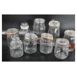 Glass canisters with lids