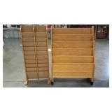 Magazine display racks, wider piece measures 35 x