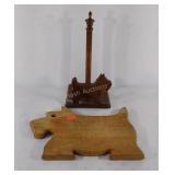 Dog Paper towel holder & cutting board, need good