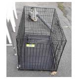 Folding Wire Pet Cage, 36x22x24" high, 2 Doir