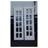 Set of Doors, 10 pane glass per door, solid pine