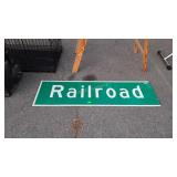 Railroad, Road Sign, 52wx16" high