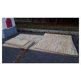 Plywood lot, two 4x8ft sheets about 1/2 & 1"