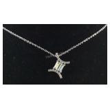 20in Sterling Gemini zodiac 1.3ct CZ pendant