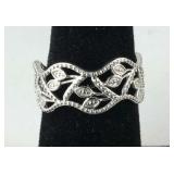 Size 7 sterling diamond accent band ring