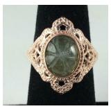 Size 7 labradorite 14k rose gold over copper 3ct