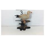 Cast iron bird figurine 3in tall
