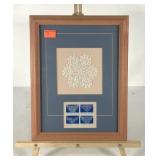 Lace Making stamps framed and double matted with
