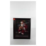 Santa Claus picture with Believe in glitter,