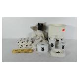 Scottish terrier bathroom group, includes waste