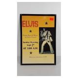 Elvis metal sign, 12x17, light scratching as