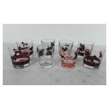 Eight Scottish terrier themed low ballers