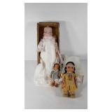 Dolls, three face porcelain head doll, Precious
