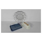 Pyrex covered butter dish 7x6 covered dish and