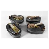 Four E Track ratchet straps