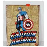 Marvel Comics Captain America metal sign, 12x16