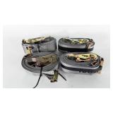 Four e-track ratchet tie down straps