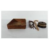 Mixed group, includes wooden vanilla sweet tray,