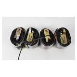 Four E Track ratchet straps